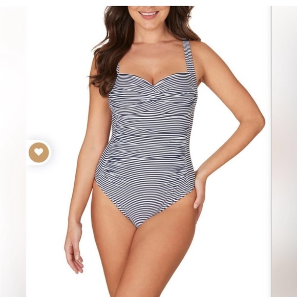 NWOT Nip Tuck Swim Sorrento Stripe Joanne One Piece Swimsuit Size 6 - Picture 3 of 16